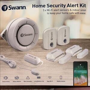 🔐 Swann Home Security Alert Kit – 5x Wi-Fi Sensors + Indoor Siren – BRAND NEW!